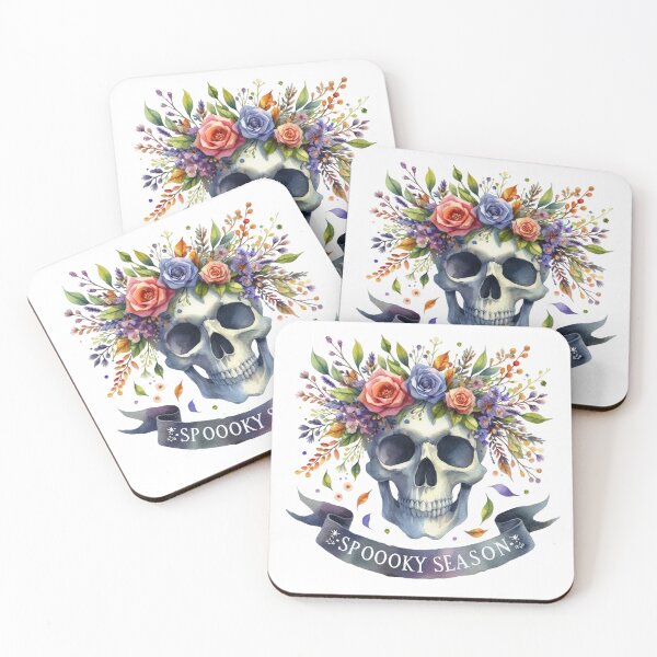 Item preview, Spooky season floral ghost skull spooky Halloween October  designed and sold by cocomelon168.