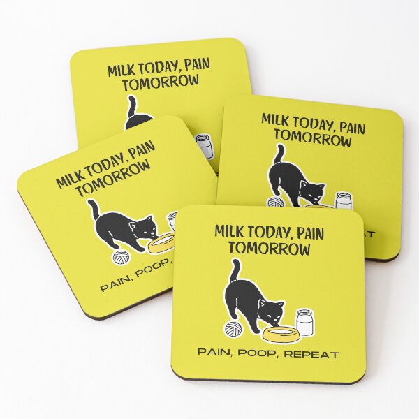 Item preview, Milk Today, Pain Tomorrow. #catindoor #catcare #housecat #catsafety #catowners designed and sold by Anna Halasek.