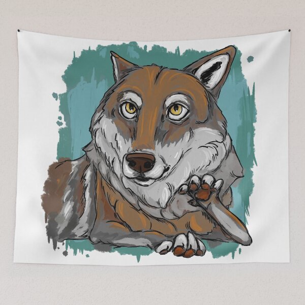 Item preview, Waving wolf designed and sold by Antiope33.