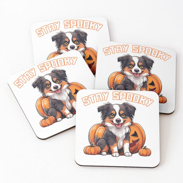 Item preview, Stay Spooky: Tri-Color Australian Shepherd in Pumpkin designed and sold by GoodyPaws.