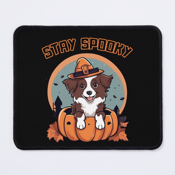 Item preview, Stay Spooky: Chocolate Australian Shepherd in Pumpkin designed and sold by GoodyPaws.