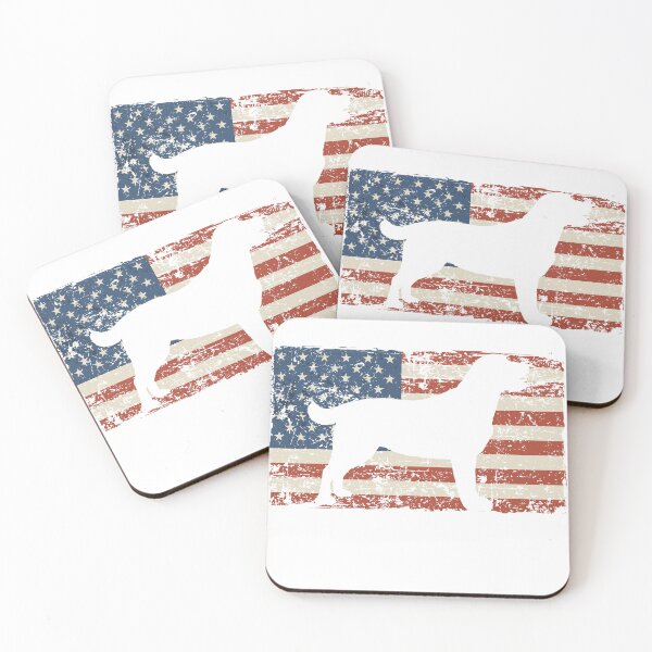 Item preview, Labrador Retriever Silhouette with American Flag Background designed and sold by StreetFooD.