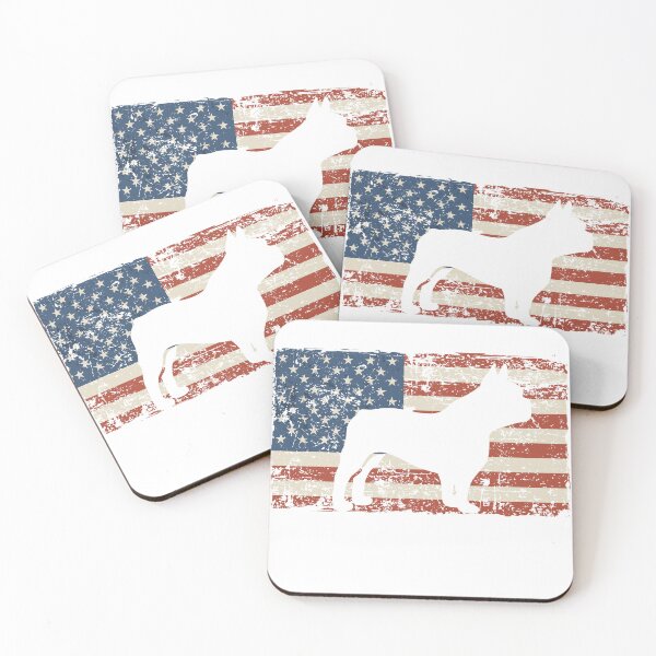 Item preview, French Bulldog Silhouette with American Flag Background designed and sold by StreetFooD.