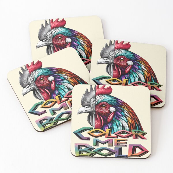 Item preview, Vibrant Rooster with Bold Contrast: A Unique Half-Illustrated, Half-Line Art Design designed and sold by beyazart.