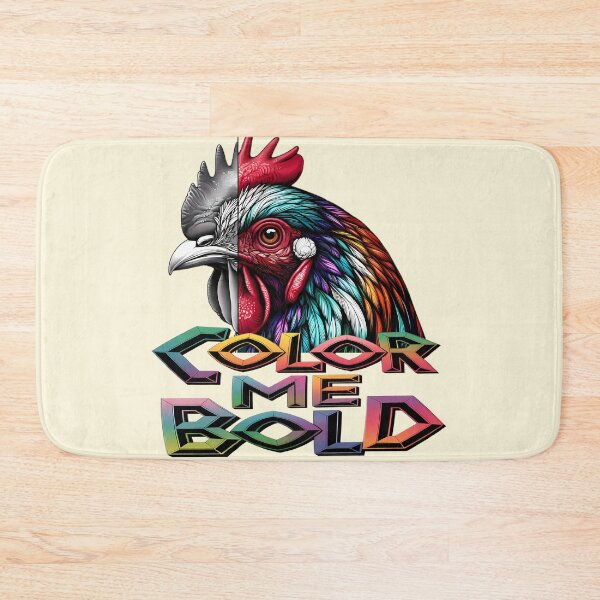 Item preview, Vibrant Rooster with Bold Contrast: A Unique Half-Illustrated, Half-Line Art Design designed and sold by beyazart.