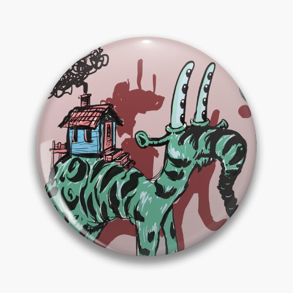 Item preview, little house on teal alien hiding behind a rock wall  designed and sold by AZTECartoon.