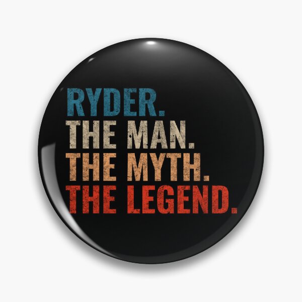 Item preview, Ryder The Man The Myth The Legend Ryder Name Retro 70s distress designed and sold by Teelogic.