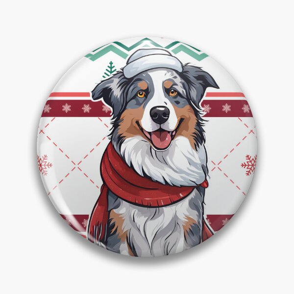 Item preview, Aussie: Australian Shepherd Against Christmas Sweater Pattern designed and sold by GoodyPaws.