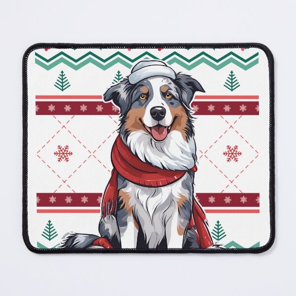 Item preview, Aussie: Australian Shepherd Against Christmas Sweater Pattern designed and sold by GoodyPaws.