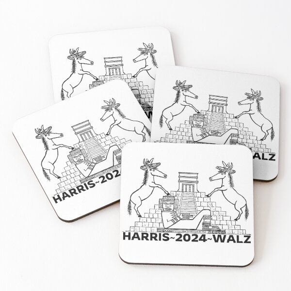 Item preview, HARRIS~2024~WALZ ~ 2 DONKEYS ~ CHACMOOL ~ PYRAMID ~ (CNVA-42) designed and sold by RodeoMalibu.
