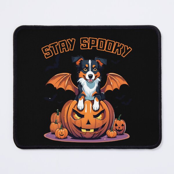 Item preview, Stay Spooky: Blue Merle Australian Shepherd in Pumpkin designed and sold by GoodyPaws.