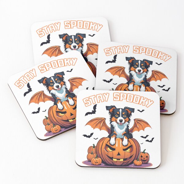 Item preview, Stay Spooky: Blue Merle Australian Shepherd in Pumpkin designed and sold by GoodyPaws.