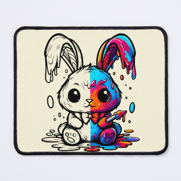Item preview, Rabbit, Innovative Design with a Blend of Line Art and Colorful Illustration designed and sold by beyazart.
