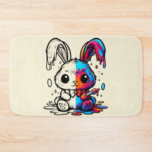 Item preview, Rabbit, Innovative Design with a Blend of Line Art and Colorful Illustration designed and sold by beyazart.