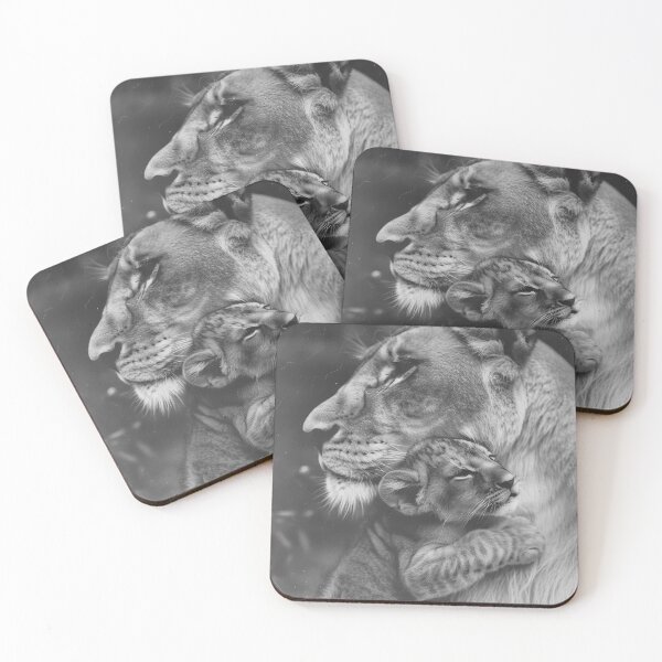 Item preview, Cute Mom & Baby Lion, Vintage Animal Photo designed and sold by CheekyAnimalz.