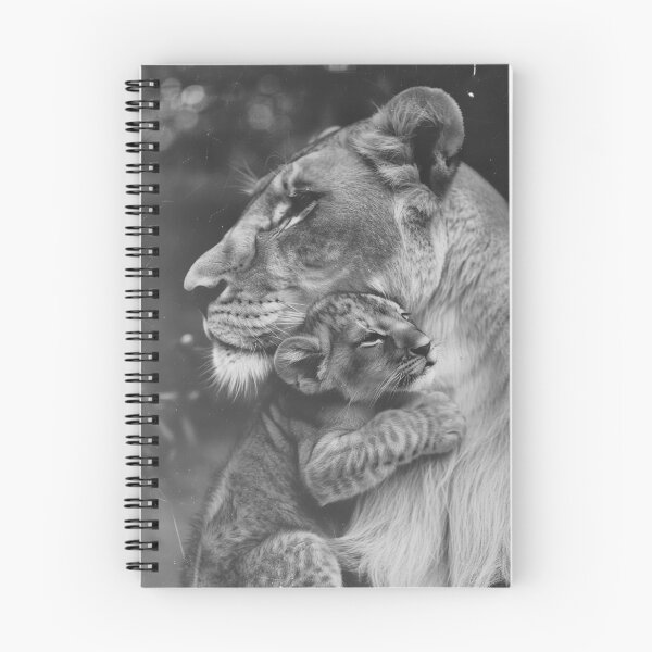 Item preview, Cute Mom & Baby Lion, Vintage Animal Photo designed and sold by CheekyAnimalz.