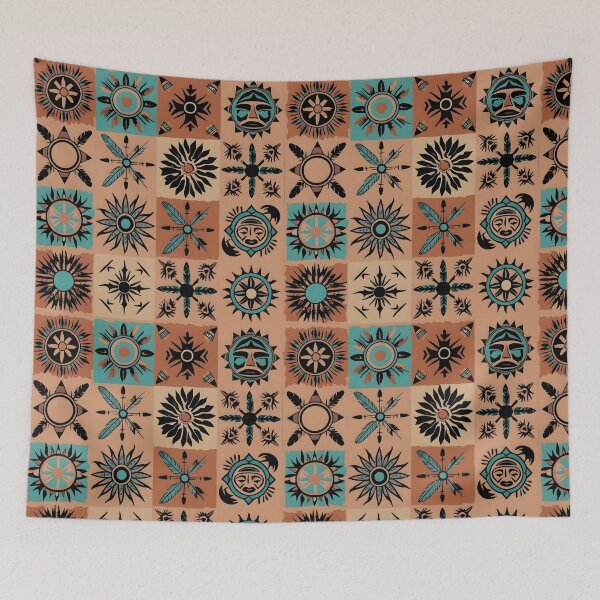Item preview, Feathers totems and Sun motifs Patterns designed and sold by iPreet-fx.