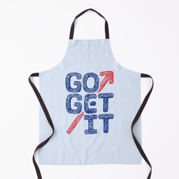 Item preview, Go Get It hand writing font message for cheering up and motivation Blue and Red designed and sold by Wiggly Lines.