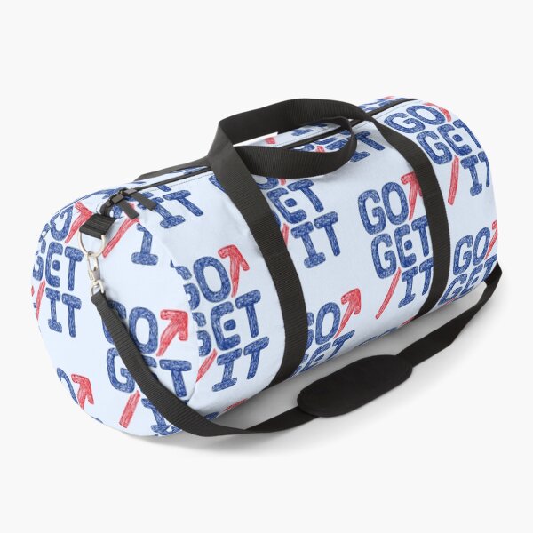 Item preview, Go Get It hand writing font message for cheering up and motivation Blue and Red designed and sold by Wiggly Lines.