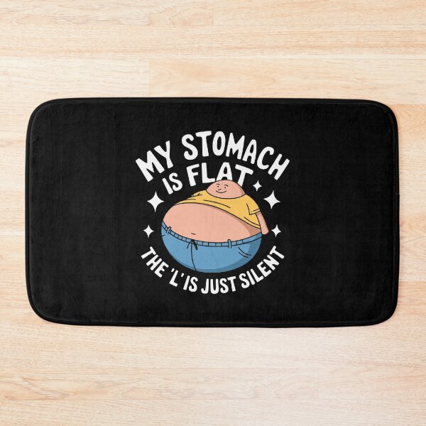 Item preview, Fat Flat Body Positive Humor Funny Fitness Diet Joke Clever Gift Idea designed and sold by w1ckerman.