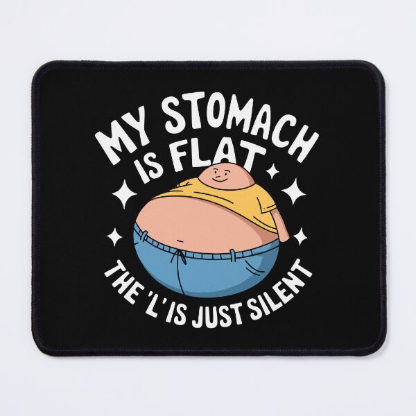 Item preview, Fat Flat Body Positive Humor Funny Fitness Diet Joke Clever Gift Idea designed and sold by w1ckerman.