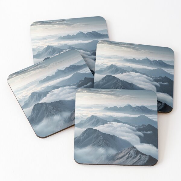Item preview, Mountains Landscape Above Clouds, Nature Wall Art designed and sold by NicolasGlowArt.