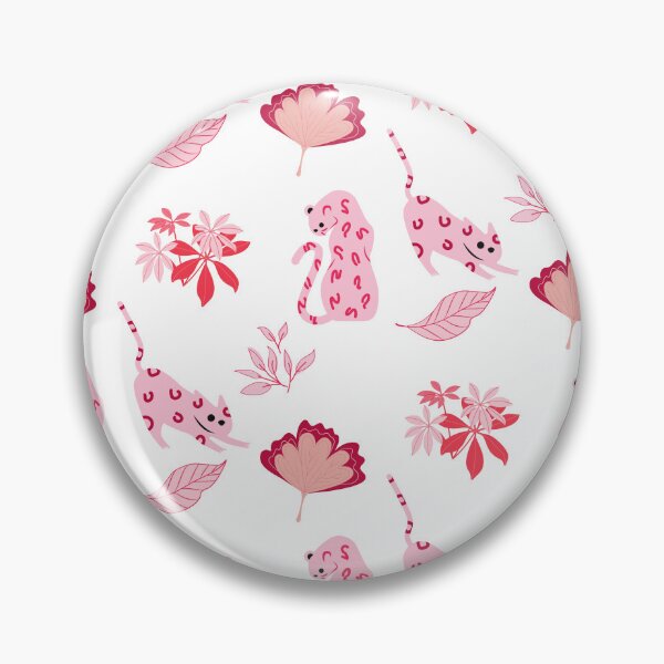 Item preview, pink jungle sticker set designed and sold by IMadeASticker.