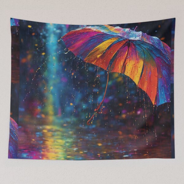Item preview, Colorful umbrella with water drops designed and sold by Sadia  Jannat.