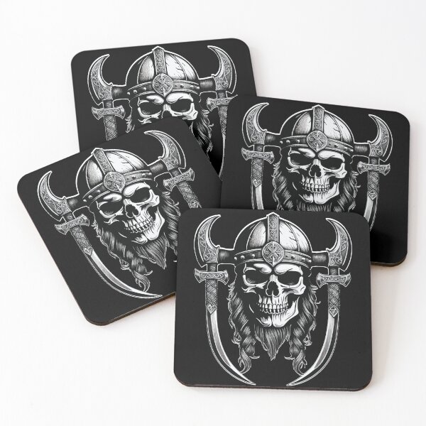 Item preview, Viking Skull Warrior with Iron Helmet Drawing designed and sold by VikArtStudio.