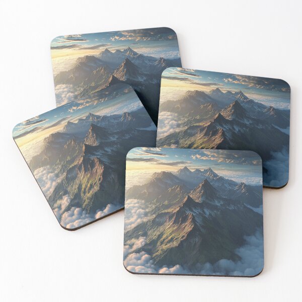 Item preview, Sunrise In Mountains Landscape, Nature Wall Art designed and sold by NicolasGlowArt.