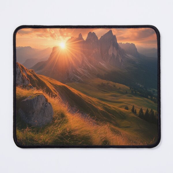 Item preview, Mountains Landscape Sunset, Nature Wall Art designed and sold by NicolasGlowArt.