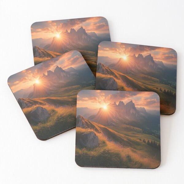 Item preview, Mountains Landscape Sunset, Nature Wall Art designed and sold by NicolasGlowArt.
