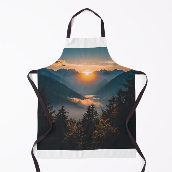 Artikelvorschau, Sonnenaufgang Berge Tal Landschaft entworfen und verkauft von NicolasGlowArt.