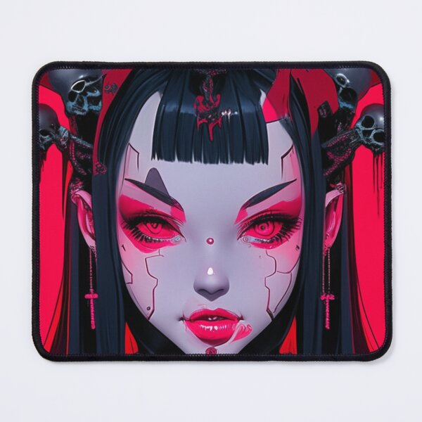 Item preview, Goth Geisha Girl Cyberpunk Cybergoth Darkwave Darksynth Vampire designed and sold by Nightarcade.