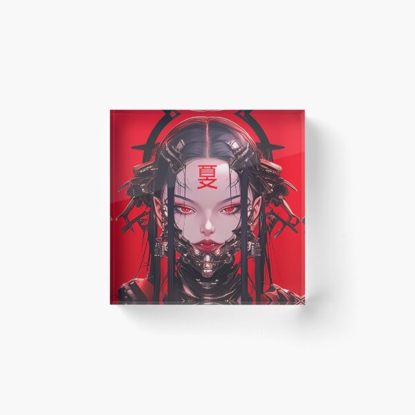 Item preview, Goth Geisha Girl Cybergoth Darkwave Darksynth Vampire Cyberpunk  designed and sold by Nightarcade.