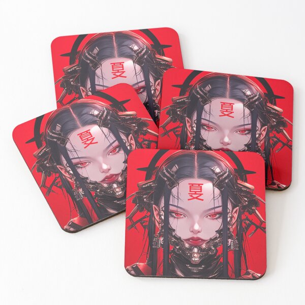 Item preview, Goth Geisha Girl Cybergoth Darkwave Darksynth Vampire Cyberpunk  designed and sold by Nightarcade.