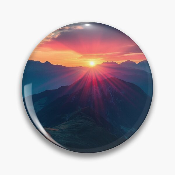 Item preview, Sunrise Mountains View, Nature Wall Art designed and sold by NicolasGlowArt.