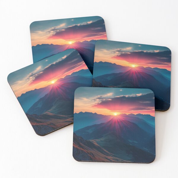 Item preview, Sunrise Mountains View, Nature Wall Art designed and sold by NicolasGlowArt.