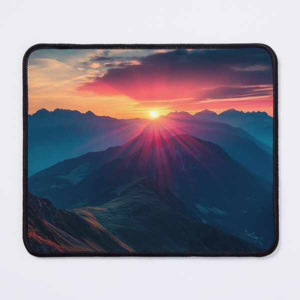 Item preview, Sunrise Mountains View, Nature Wall Art designed and sold by NicolasGlowArt.