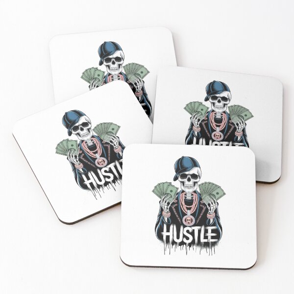 Item preview, Skull with money, representing relentless hustle. designed and sold by MastakDesign.