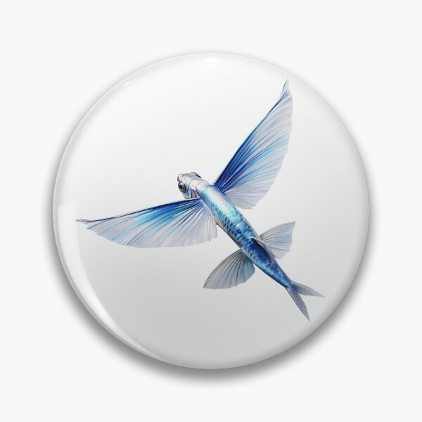 Item preview, Flyingfish  has elongated pectoral fins spread wide like wings, glistening  designed and sold by wonderisland.