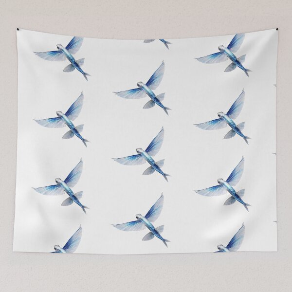 Item preview, Flyingfish  has elongated pectoral fins spread wide like wings, glistening  designed and sold by wonderisland.