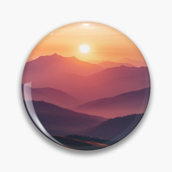 Item preview, Mountains Landscape Sunset, Mountains Wall Art designed and sold by NicolasGlowArt.