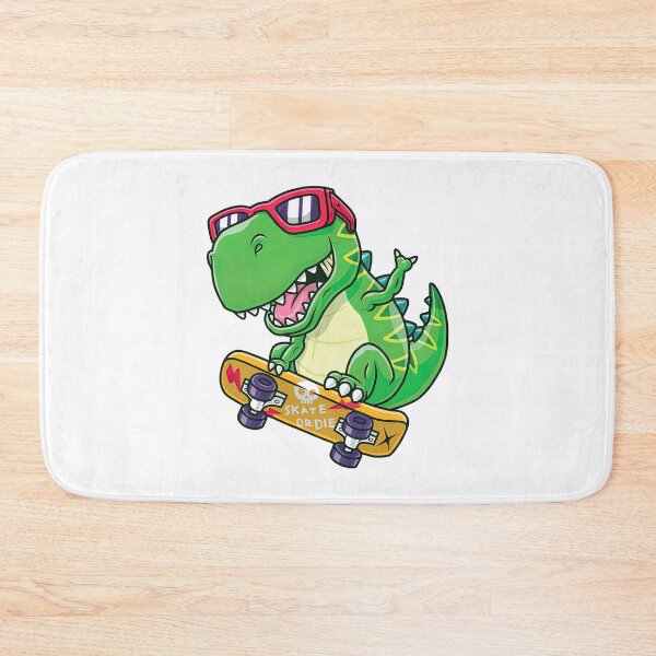 Item preview, Cute Dinosaur Playing Skateboard, Skate, Sk8 designed and sold by Skateboard-Art.