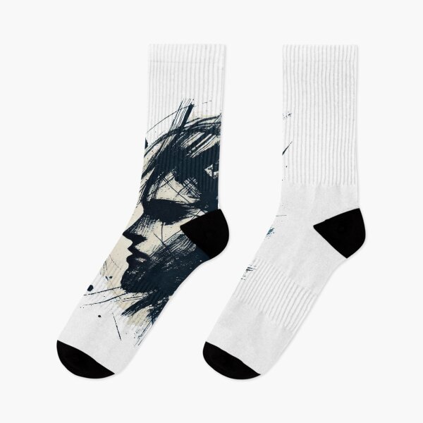 Item preview, Abstract Face in Black and Blue designed and sold by Blink Art Studio.