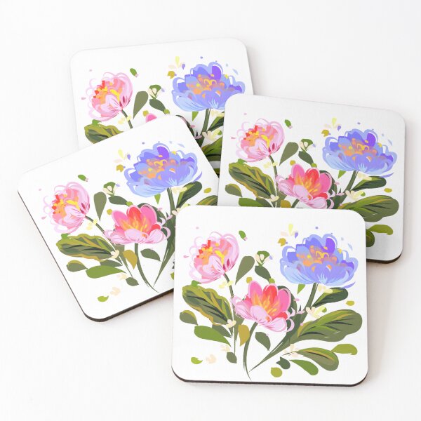 Item preview, Bule pink cute flowers  designed and sold by Domeze.