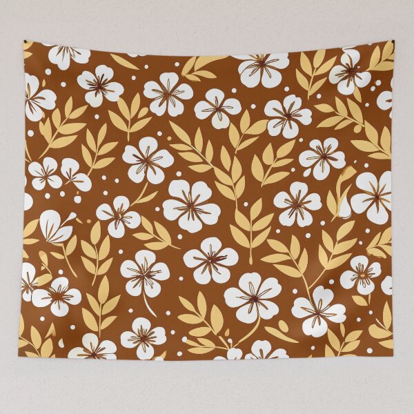 Item preview, Beautiful Floral Pattern Yellow White Vibrant Tropical Nature Design Art Background designed and sold by Rostislav Bouda.