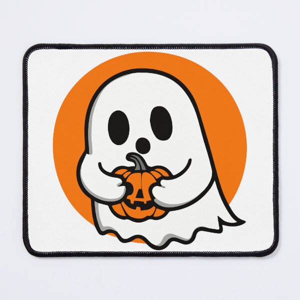 Item preview, Adorable Halloween Ghost with Pumpkin | Spooky Cute  designed and sold by ArtCornerStudio.