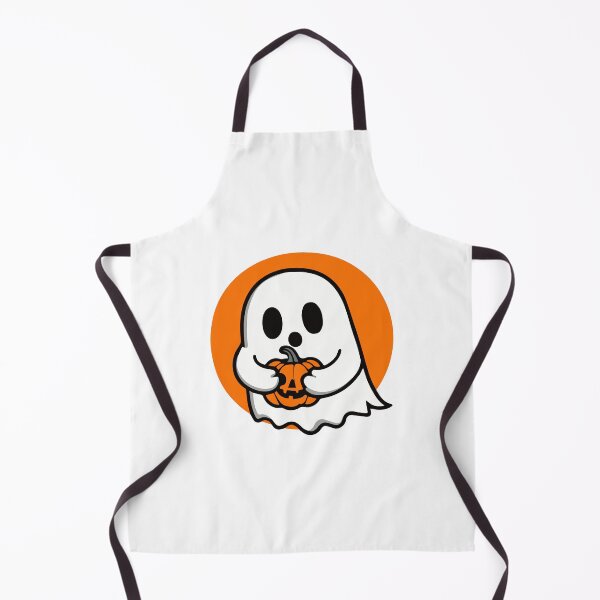 Item preview, Adorable Halloween Ghost with Pumpkin | Spooky Cute  designed and sold by ArtCornerStudio.