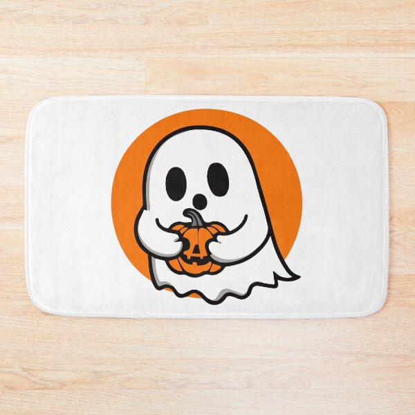 Item preview, Adorable Halloween Ghost with Pumpkin | Spooky Cute  designed and sold by ArtCornerStudio.